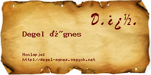 Degel Ágnes névjegykártya